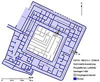Regio V, pianta della domus
