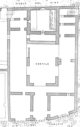 Plan of the temple and mithraeum