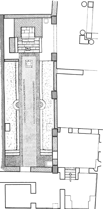 Plan of the mithraeum